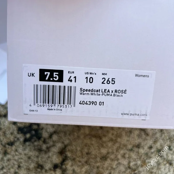 S2 Pure Original Puma Speedcat x ROSE Collaboration White Black 404390-01