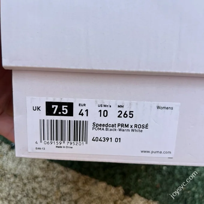 S2 Pure Original Puma Speedcat x ROSE Collaboration Black White 404391-01