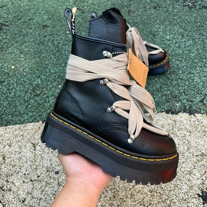 Rick Owens x Dr. Martens Boots Black