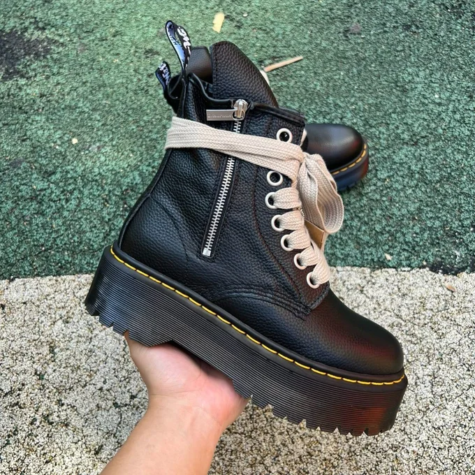 Rick Owens x Dr. Martens Boots Black
