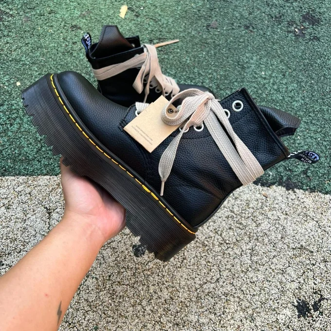 Rick Owens x Dr. Martens Boots Black