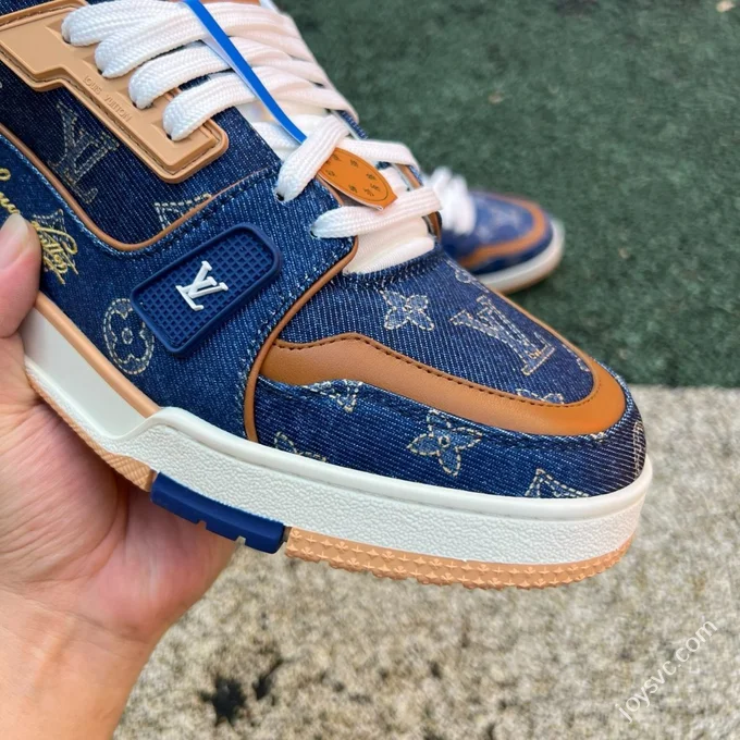 LV Trainer Blue Brown LOUIS VUITTON Trainer