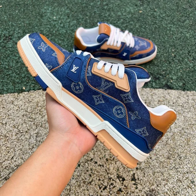 LV Trainer Blue Brown LOUIS VUITTON Trainer
