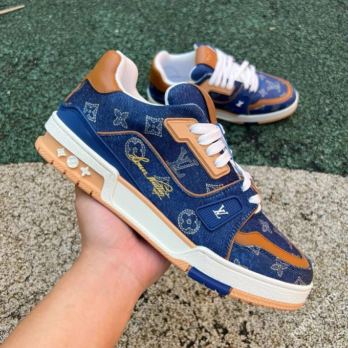LV Trainer Blue Brown LOUIS VUITTON Trainer