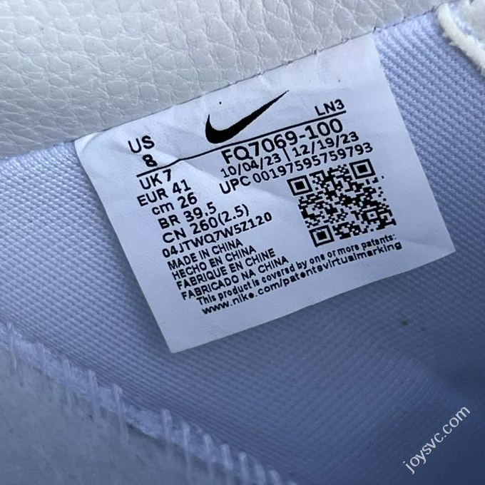 S2 Pure Original Air Force 1 CPFM Low Top Pure White FQ7069-100