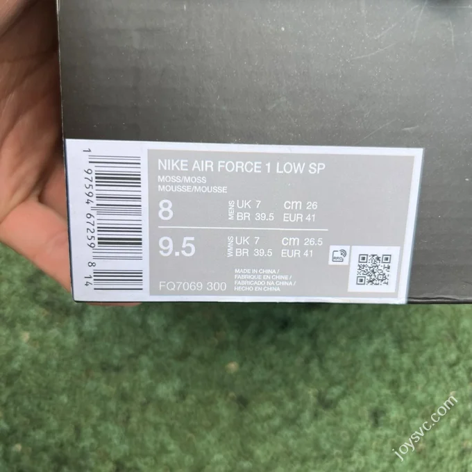 S2 Pure Original Air Force 1 CPFM Low Top Green FQ7069-200