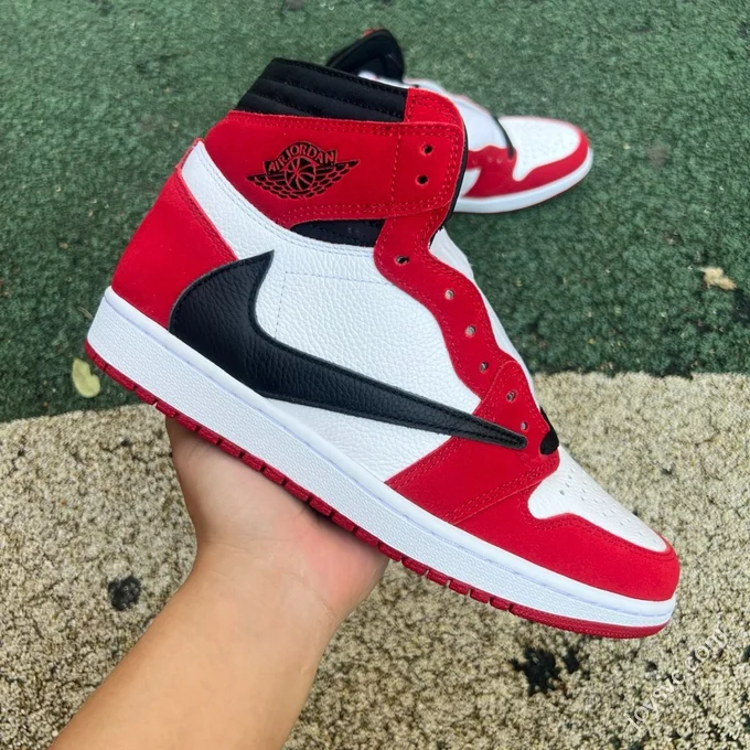 LJR Version AJ1 Travis Scott High Top White Red DH3227-601
