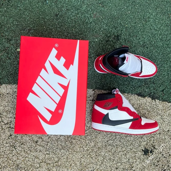 LJR Version AJ1 Travis Scott High Top White Red DH3227-601