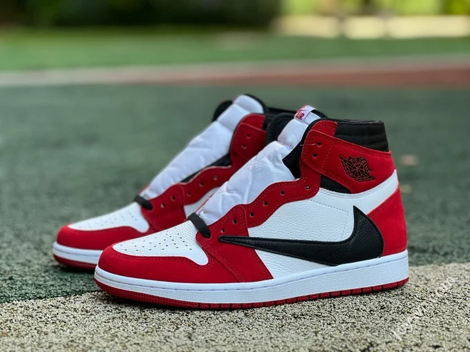 LJR Version AJ1 Travis Scott High Top White Red DH3227-601