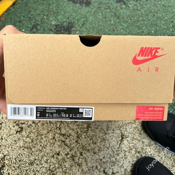 Pure Original AJ6 Black Red High Top Infrared CT8529-001