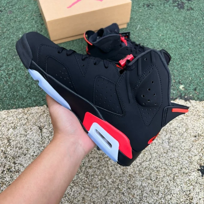 Pure Original AJ6 Black Red High Top Infrared CT8529-001