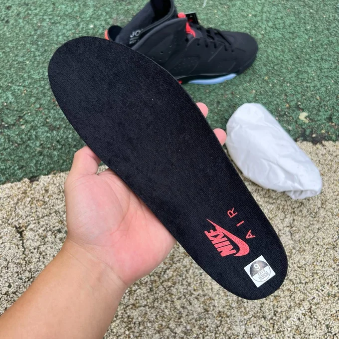 Pure Original AJ6 Black Red High Top Infrared CT8529-001