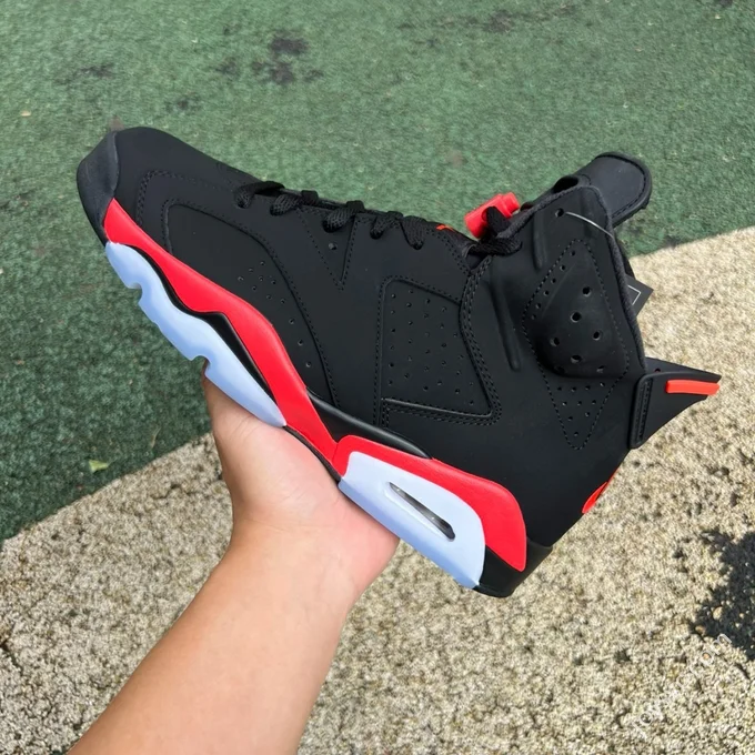 Pure Original AJ6 Black Red High Top Infrared CT8529-001