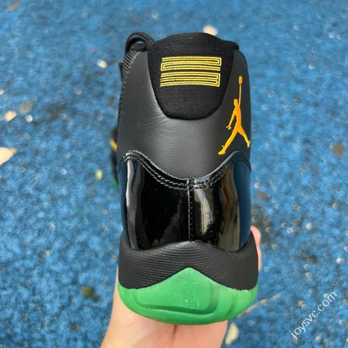 AJ11 Black Green High Top Patent Leather CT8012-037