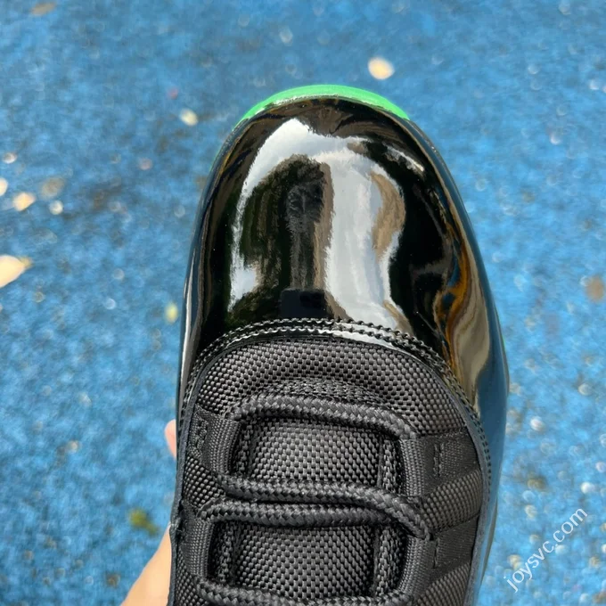 AJ11 Black Green High Top Patent Leather CT8012-037
