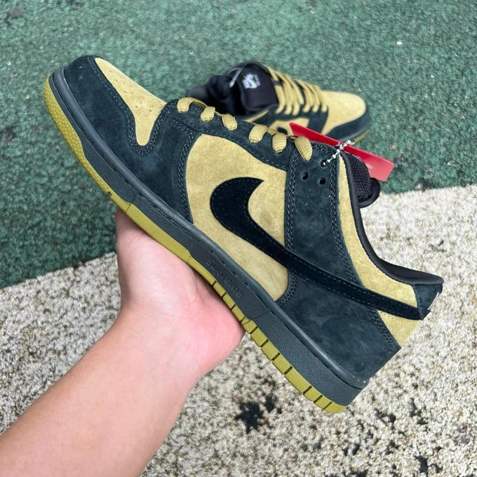 S2 Pure Original Dunk Supreme Black Yellow Brown HQ8487-300