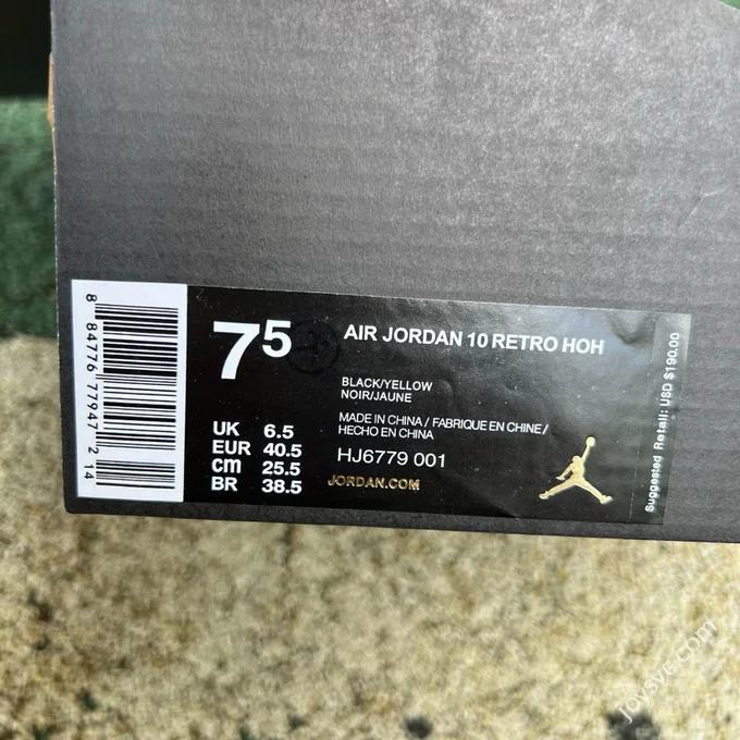 Pure Original AJ10 Black Yellow HJ6779-001