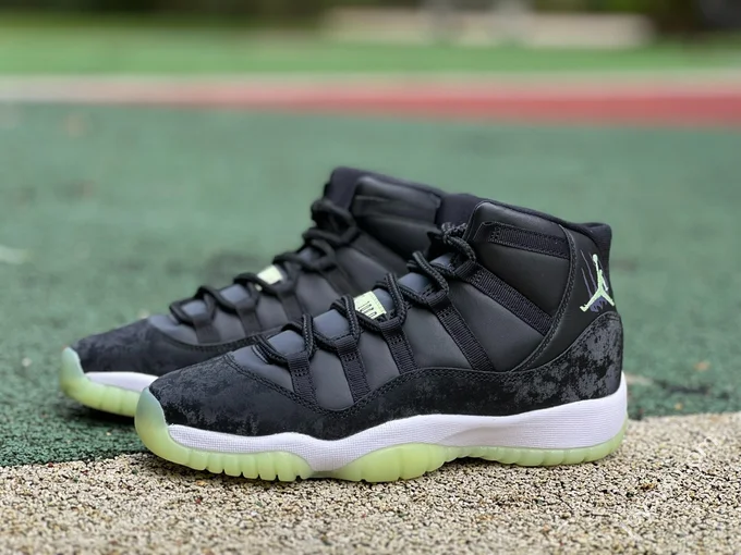Pure Original AJ11 Luminous Halloween Black White Green Women's IB1378-001