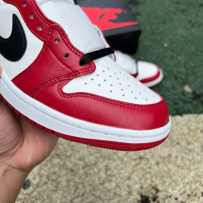 Pure Original AJ1 Low Chicago White Red HQ6998-600