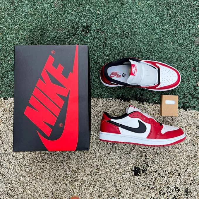 Pure Original AJ1 Low Chicago White Red HQ6998-600