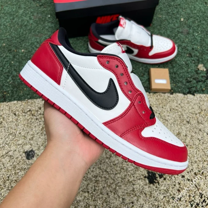 Pure Original AJ1 Low Chicago White Red HQ6998-600