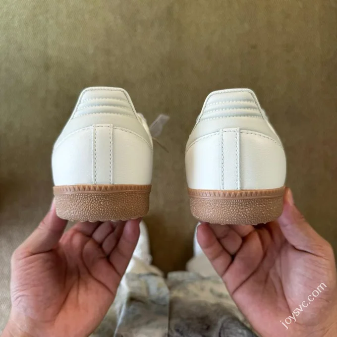 K Version Adidas Samba T-Shoe Cream White Blue S1362