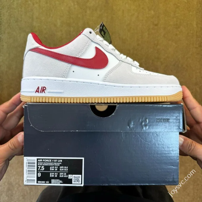 3A Pure Original Air Force 1 AF1 Beige Grey Red IB6388-101