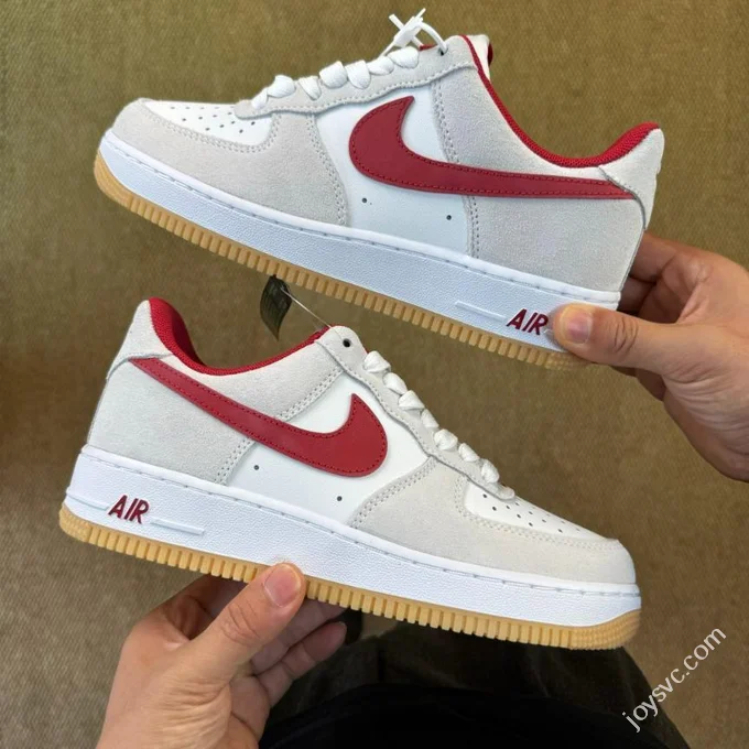 3A Pure Original Air Force 1 AF1 Beige Grey Red IB6388-101