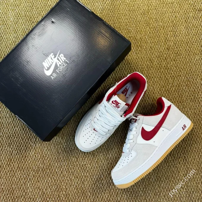 3A Pure Original Air Force 1 AF1 Beige Grey Red IB6388-101