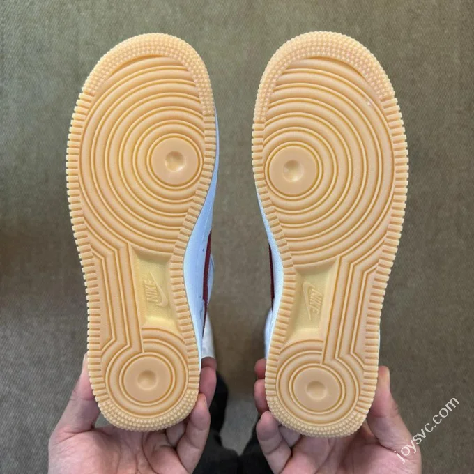 3A Pure Original Air Force 1 AF1 Beige Grey Red IB6388-101