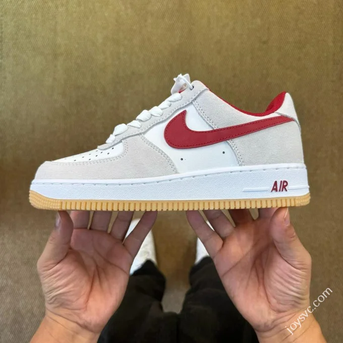 3A Pure Original Air Force 1 AF1 Beige Grey Red IB6388-101