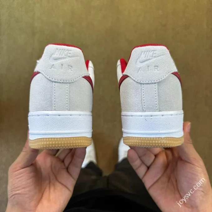 3A Pure Original Air Force 1 AF1 Beige Grey Red IB6388-101
