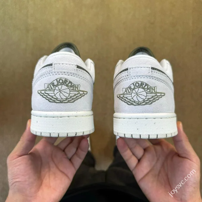 DT Pure Original AJ1 Low Top Suede Grey White Green HV4089-201