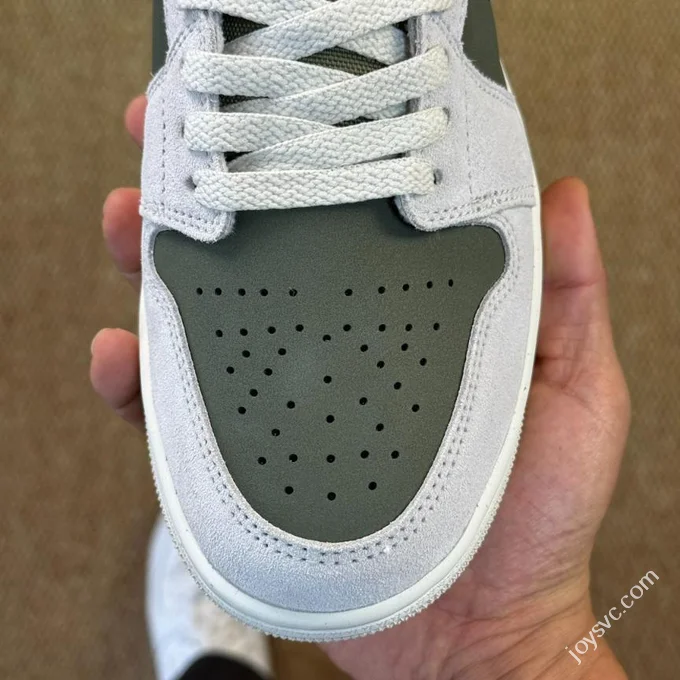 DT Pure Original AJ1 Low Top Suede Grey White Green HV4089-201