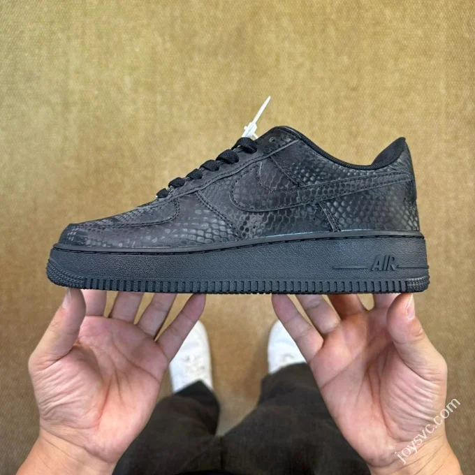 3A Pure Original Air Force 1 AF1 Kobe Black Snake Skin IB0018-001