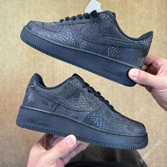 3A Pure Original Air Force 1 AF1 Kobe Black Snake Skin IB0018-001