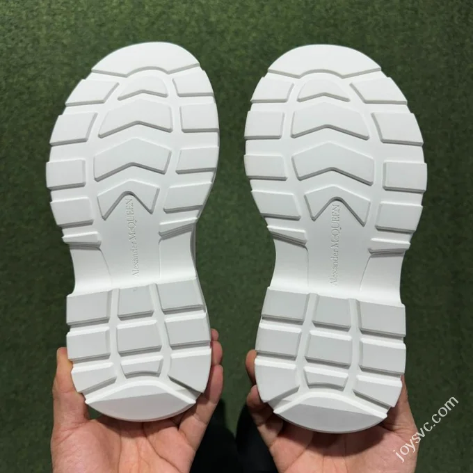 Alexander McQueen Platform Canvas Shoes Low Top All White