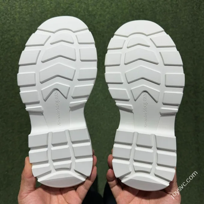 Alexander McQueen Platform Canvas Shoes Low Top Black White