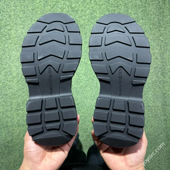 Alexander McQueen Platform Canvas Shoes High Top All Black