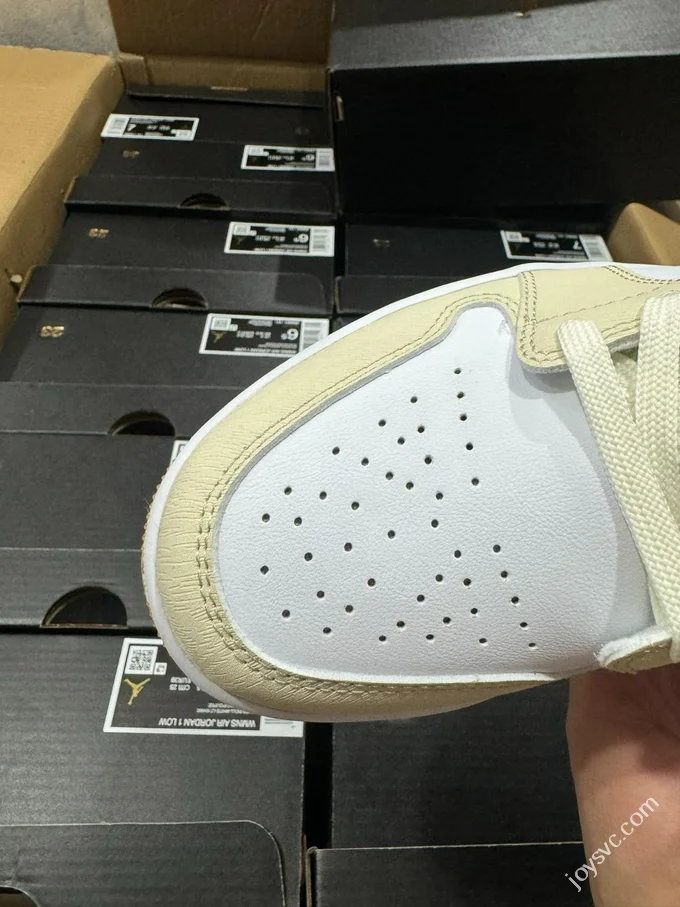 VT Pure Original AJ1 Low Beige Yellow Pink Plant Embroidery IB8861-151