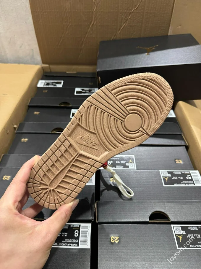 VT Pure Original AJ1 Low Beige Yellow Pink Plant Embroidery IB8861-151