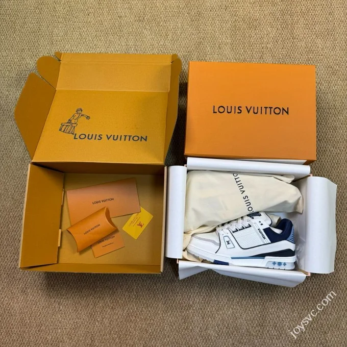 LV 2025 White Blue LOUIS VUITTON Trainer
