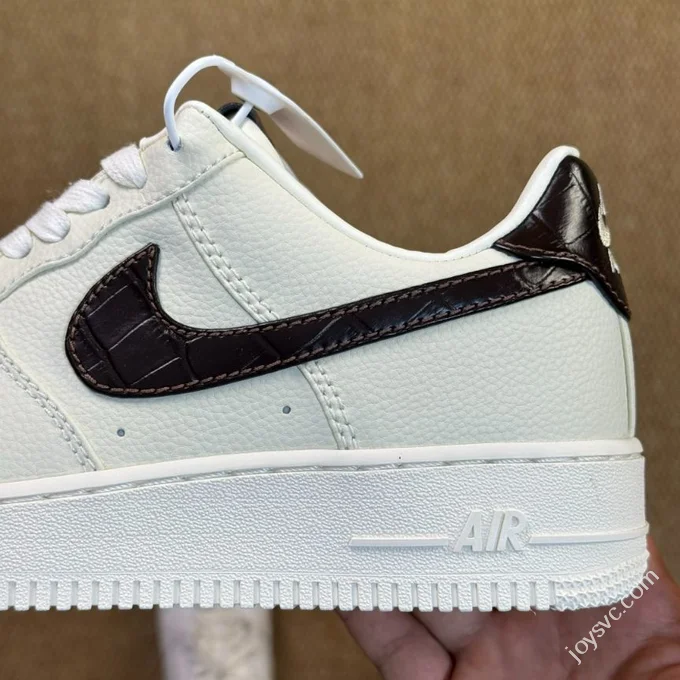 3A Pure Original Air Force 1 AF1 White Dark Brown Hook IH7332-001