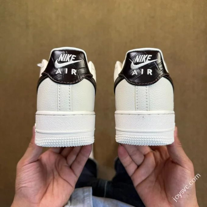 3A Pure Original Air Force 1 AF1 White Dark Brown Hook IH7332-001