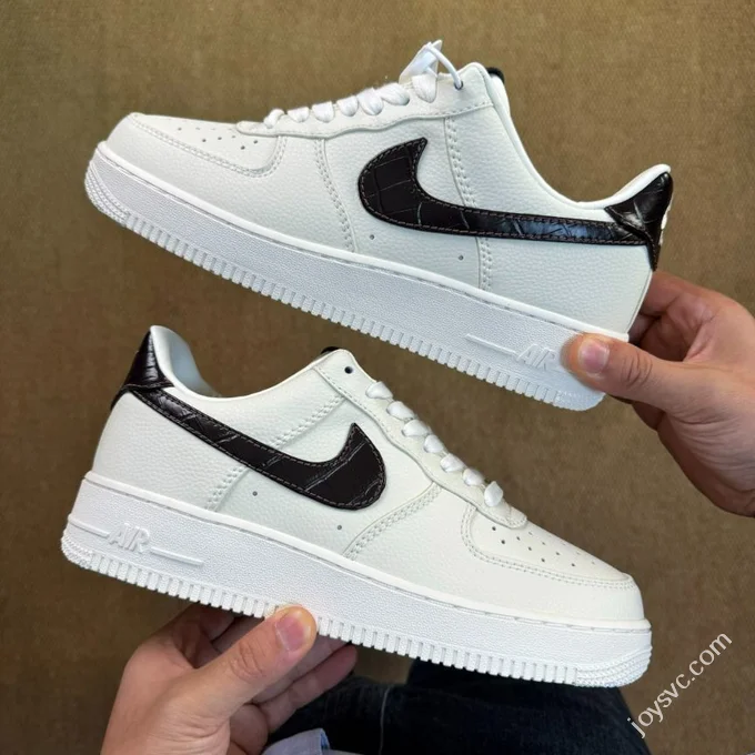 3A Pure Original Air Force 1 AF1 White Dark Brown Hook IH7332-001