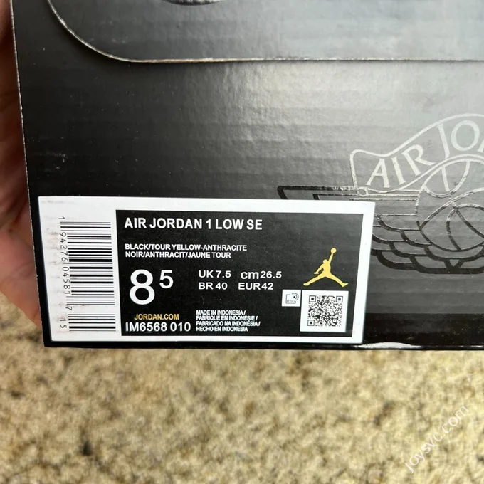 AJ1 Low Black Elephant Print IM6568-010