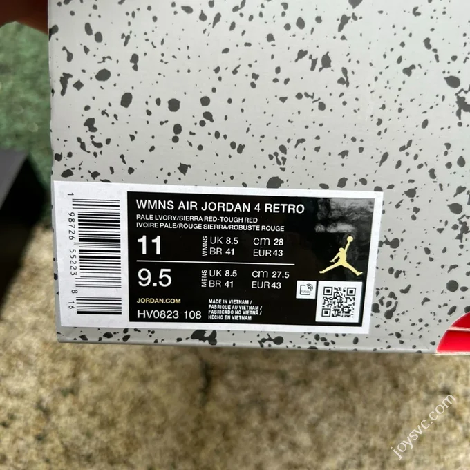 OG Pure Original AJ4 Valentine's Day White Red HV0823-108