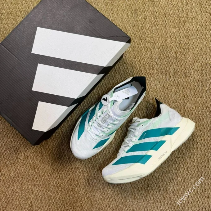 Pure Original Carbon Plate Adidas Adizero Adios Pro 4 White Green JR1267