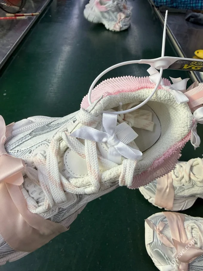 VG Balenciaga 3XL Net Lace Ribbon Mules