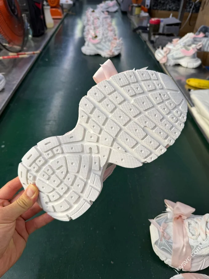 VG Balenciaga 3XL Net Lace Ribbon Mules